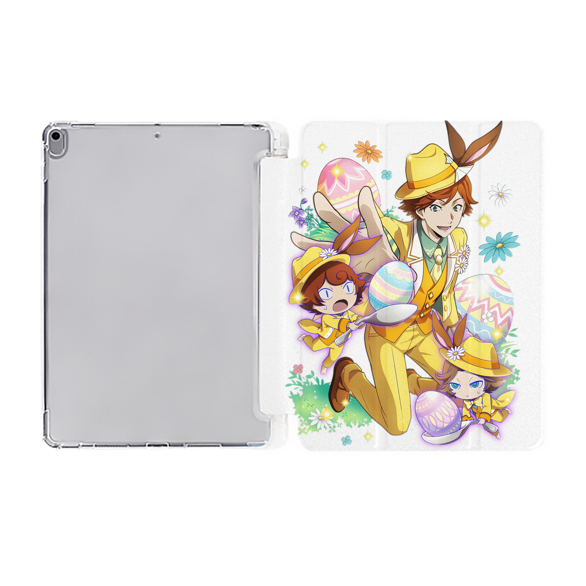 （画像用） 文豪ストレイドッグス Bungo Stray Dogs IPad ケース ペン収納付き 三つ折りスタンド PUレザー×シリコン 対応機種9.5/10.5/10.9インチ